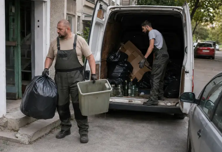 Извозване на битови отпадъци в Хасково