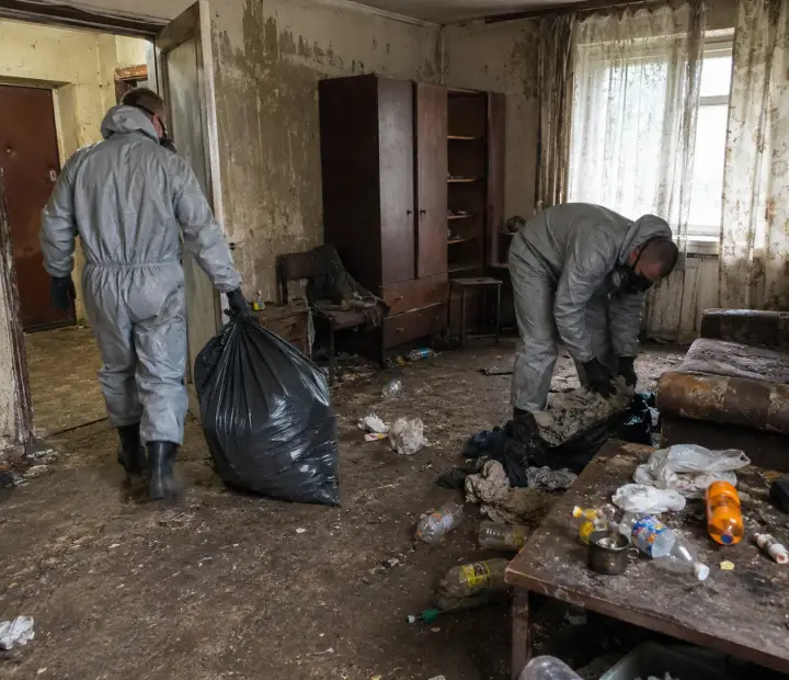 Разчистване на тежко занемарени апартаменти в Разград